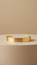 Gold Brushed Minimalist Cuff Bracelet