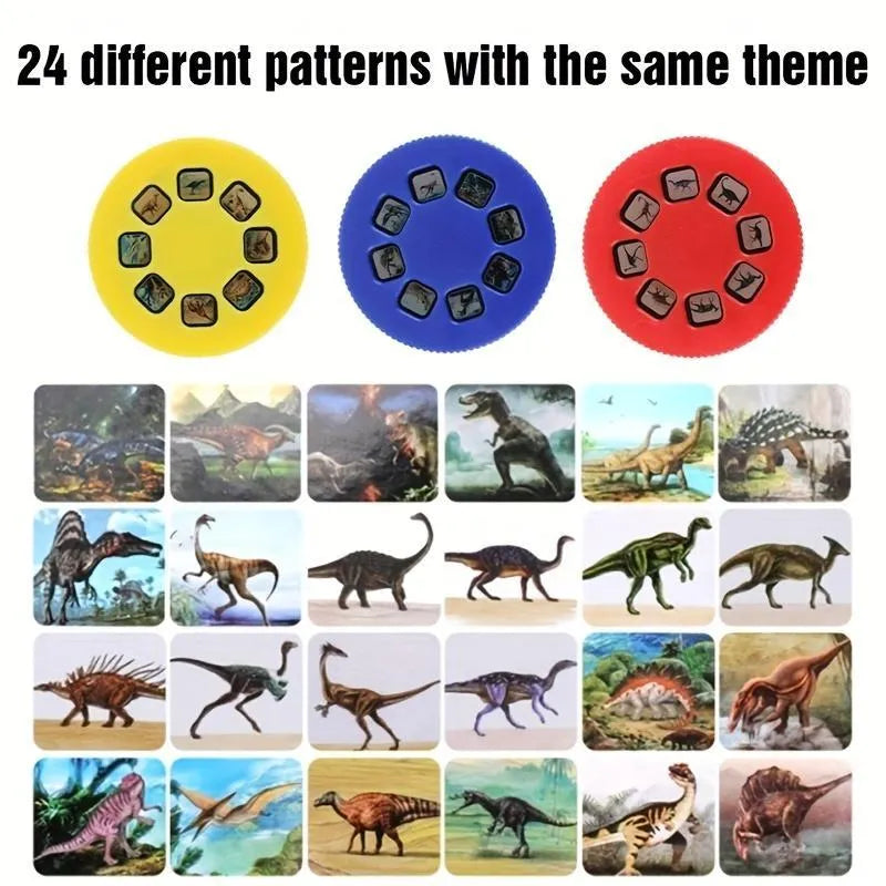 🦖 Dinosaur Projector Flashlight, Portable Dinosaur Projector Flashlight, Night Light Technology Toy For Christmas Gift