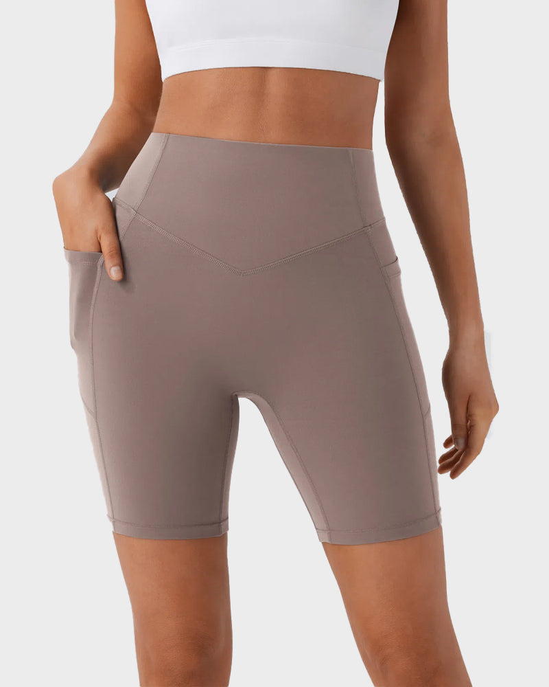 Tummy Control Butt-Lifting Training Shorts with Pockets – 7"