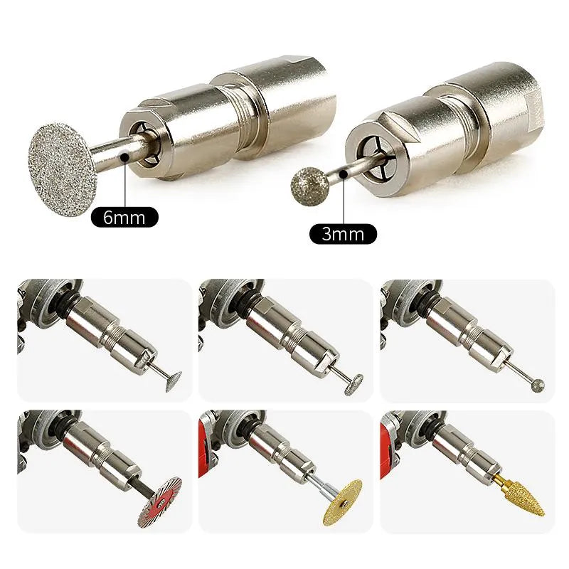 ⚙️Angle Grinder Conversion Kit 🔧 3mm/6mm Dual Collet – 100-type angle grinder Adapter for Carving & Polishing