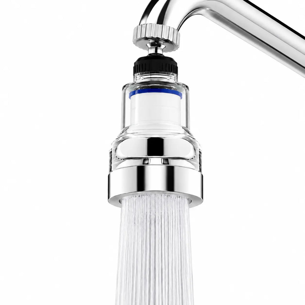 360° Rotating Faucet Aerator Filter, 6-Layer Filter with 3 Water Modes（ Includes 10 Replacement Filters ）