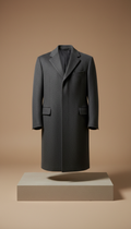 Cashmere Tailored Overcoat in Graphite Gray